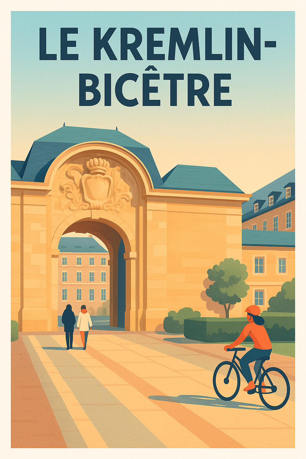 Affiche Le Kremlin-Bicêtre — Charme et sérénité en ville · poster d'art de Le Kremlin-Bicêtre