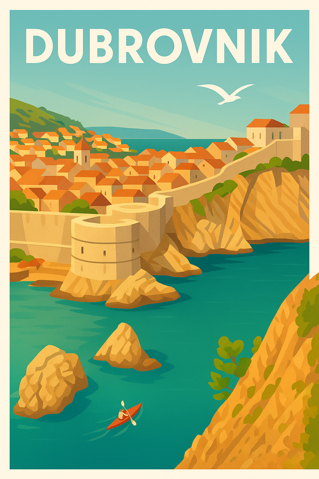Affiche Dubrovnik — L'évasion méditerranéenne authentique · poster d'art de Dubrovnik