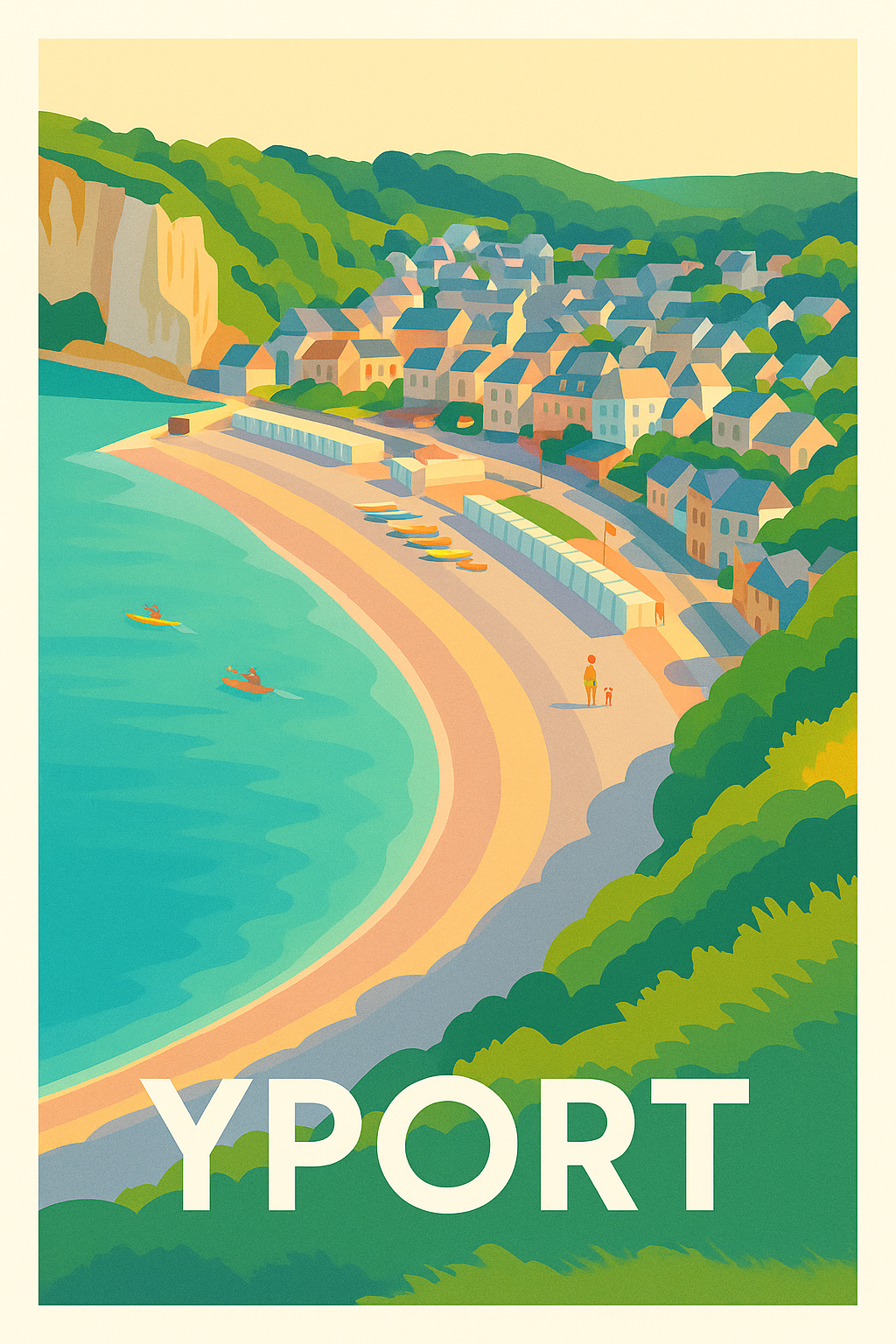 Affiche Yport — Escapade Bucolique au Bord de la Manche · poster d'art de Yport