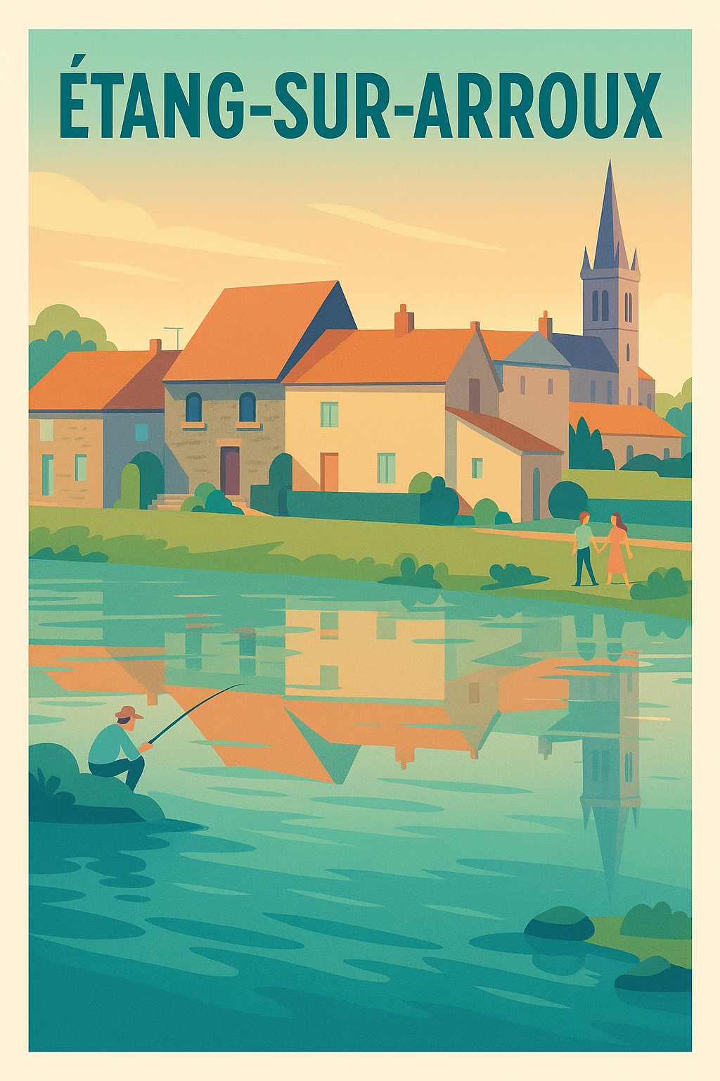 Affiche de Étang-sur-Arroux - Charme bucolique au bord de l'eau