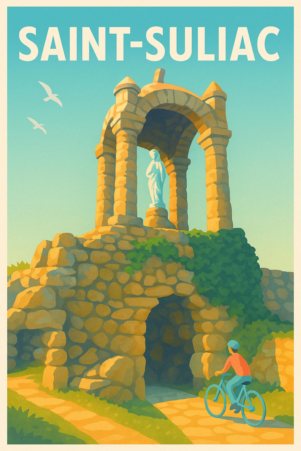 Affiche de Saint-Suliac - L'Esprit de la Bretagne Authentique