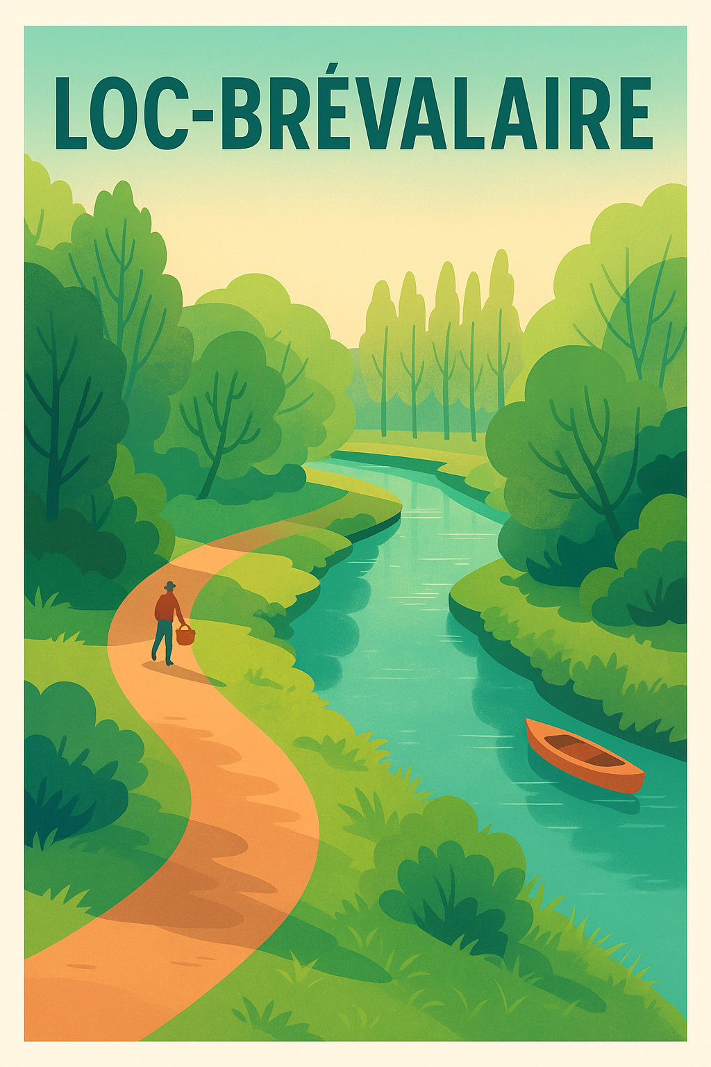 Affiche Loc-Brévalaire — L'Essence de la Sérénité Naturelle · poster d'art de Loc-Brévalaire