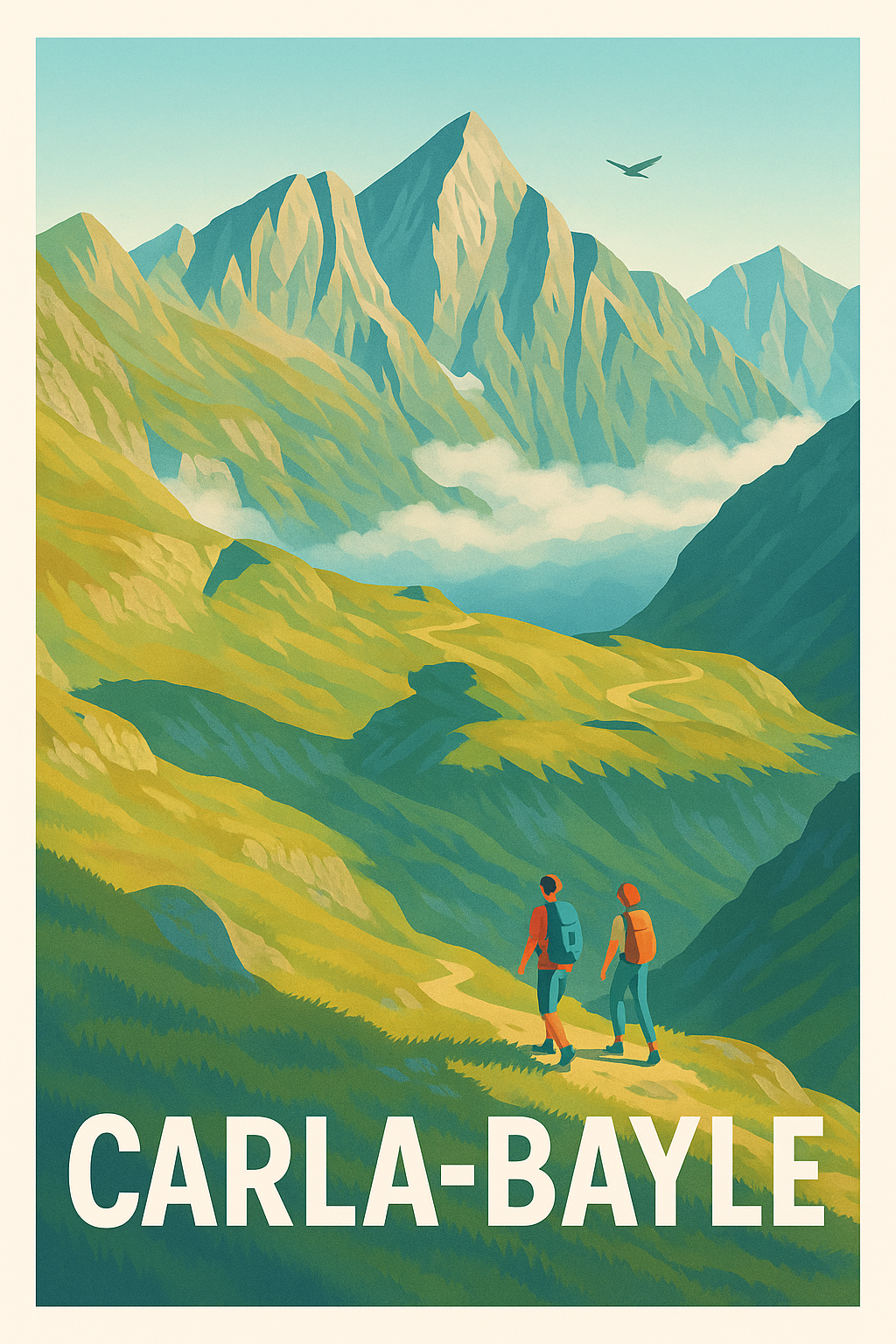 Affiche Carla-Bayle — Évasion et nature grandiose · poster d'art de Carla-Bayle
