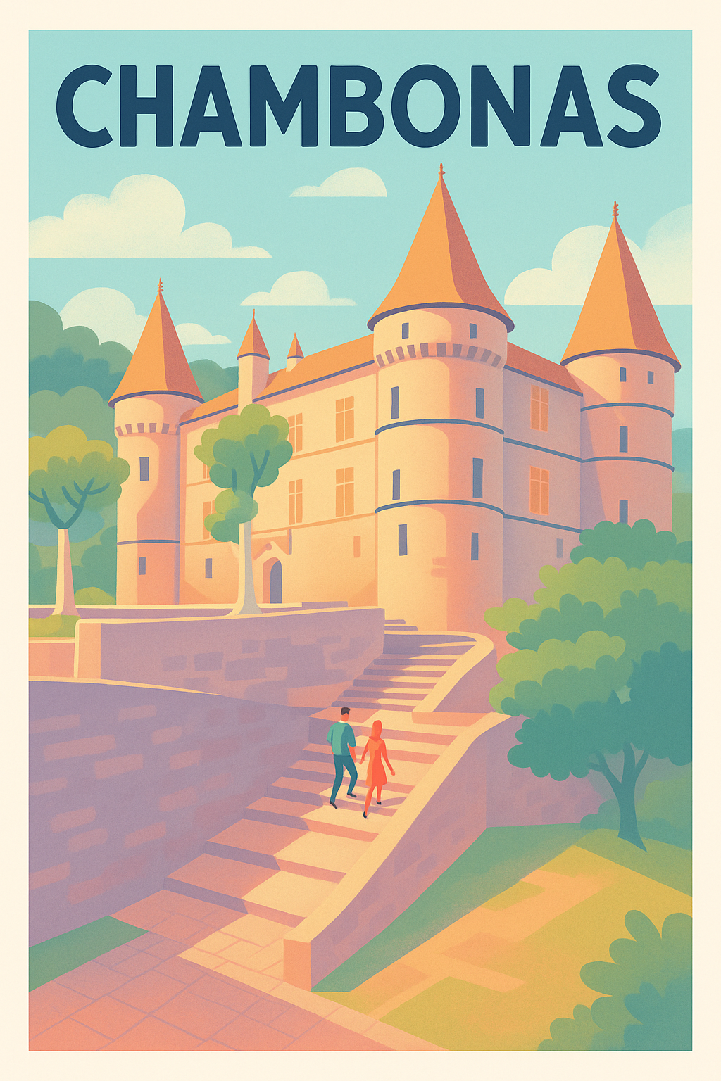 Affiche de Chambonas - Élégance et charme médiéval