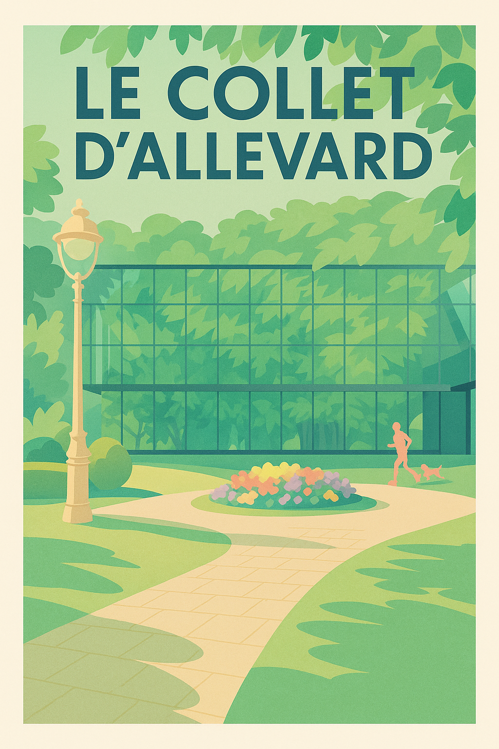 Affiche Le Collet d'Allevard — Harmonie urbaine et nature apaisante · poster d'art de Le Collet d'Allevard