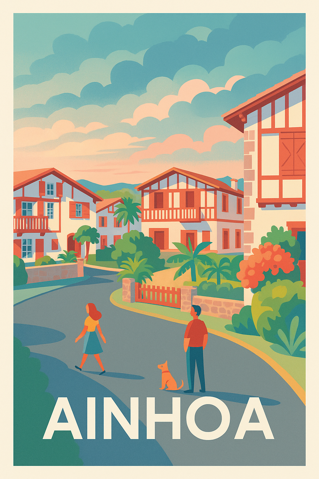 Affiche de Ainhoa - Charme et douceur basque