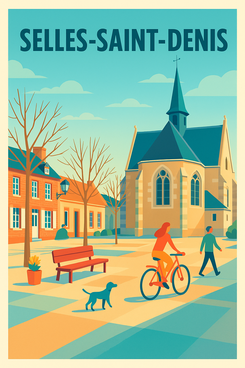Affiche de Selles-Saint-Denis - Douceur de vivre au cœur du village
