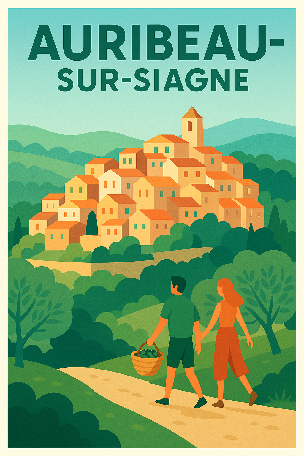 Affiche de Auribeau-sur-Siagne - Voyage au cœur d’un village pittoresque