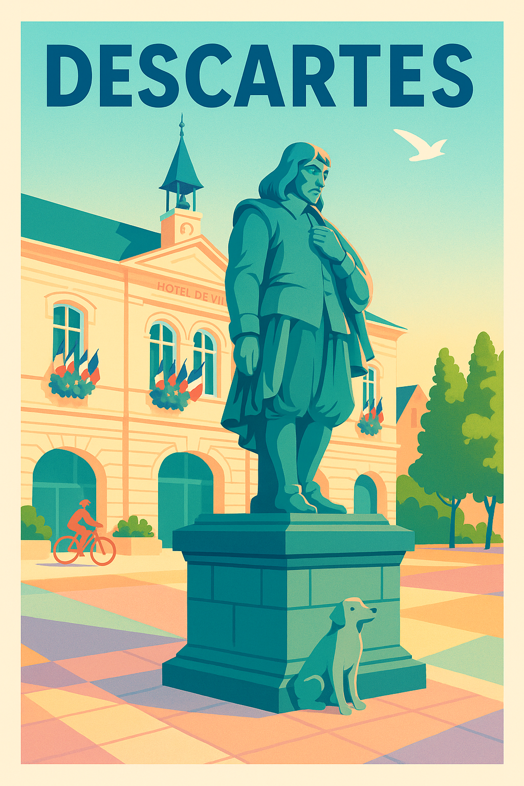 Affiche de Descartes - L'écho d'un philosophe en plein coeur de la ville