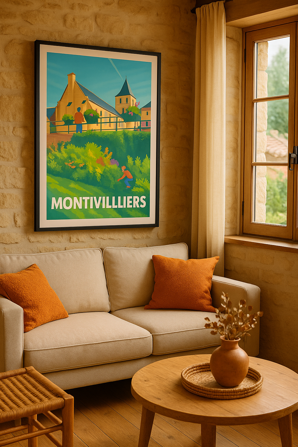Mise en situation Affiche Montivilliers - Charme bucolique en Normandie