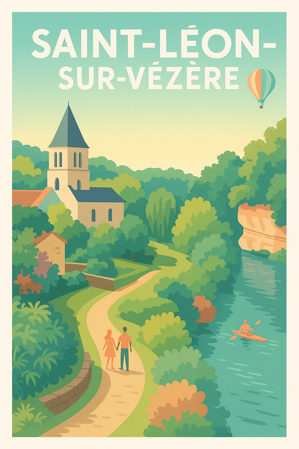 Affiche de Saint-Léon-sur-Vézère - Évasion bucolique au bord de la rivière