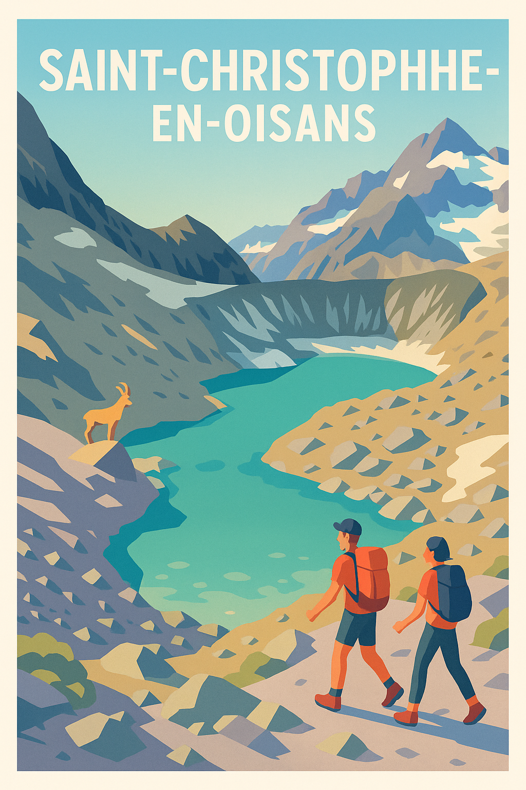 Affiche Saint-Christophe-en-Oisans — Évasion alpine au cœur des montagnes · poster d'art de Saint-Christophe-en-Oisans