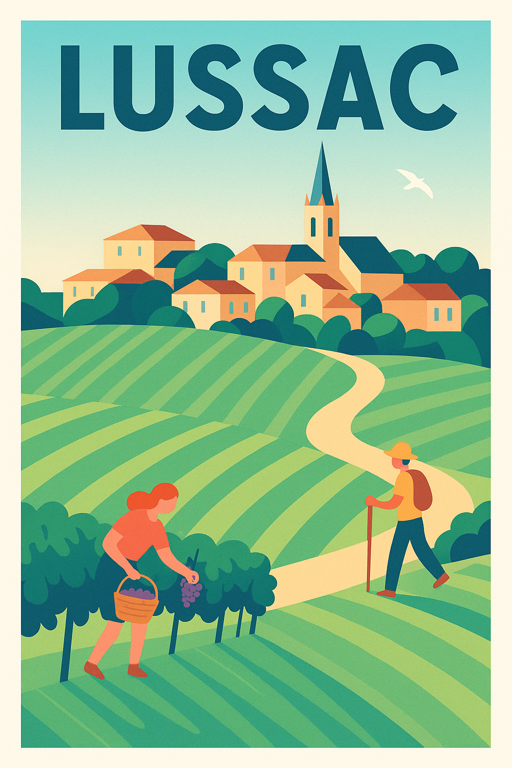 Affiche de Lussac - Escapade au cœur des vignobles