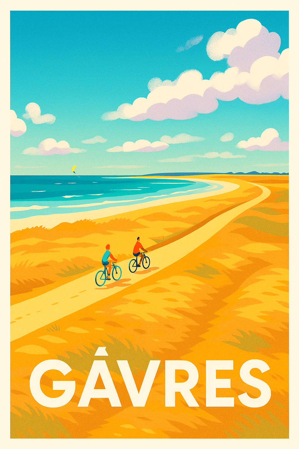 Affiche Gâvres — Échappée belle en bord de mer · poster d'art de Gâvres