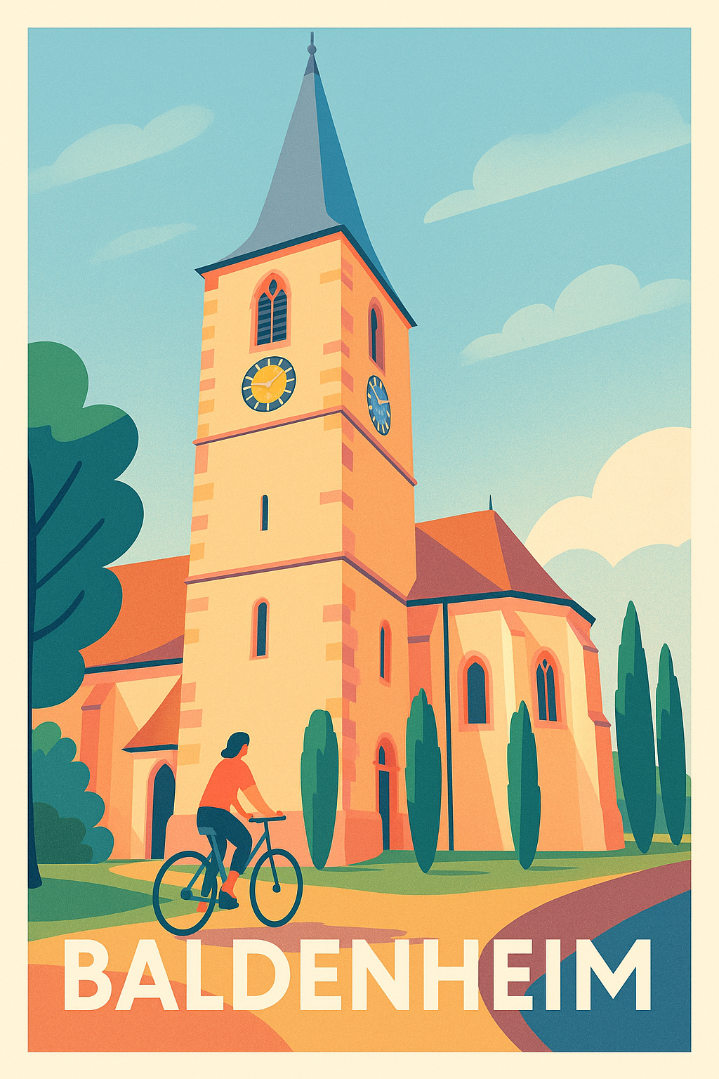 Affiche Baldenheim — Charme paisible au cœur du village · poster d'art de Baldenheim