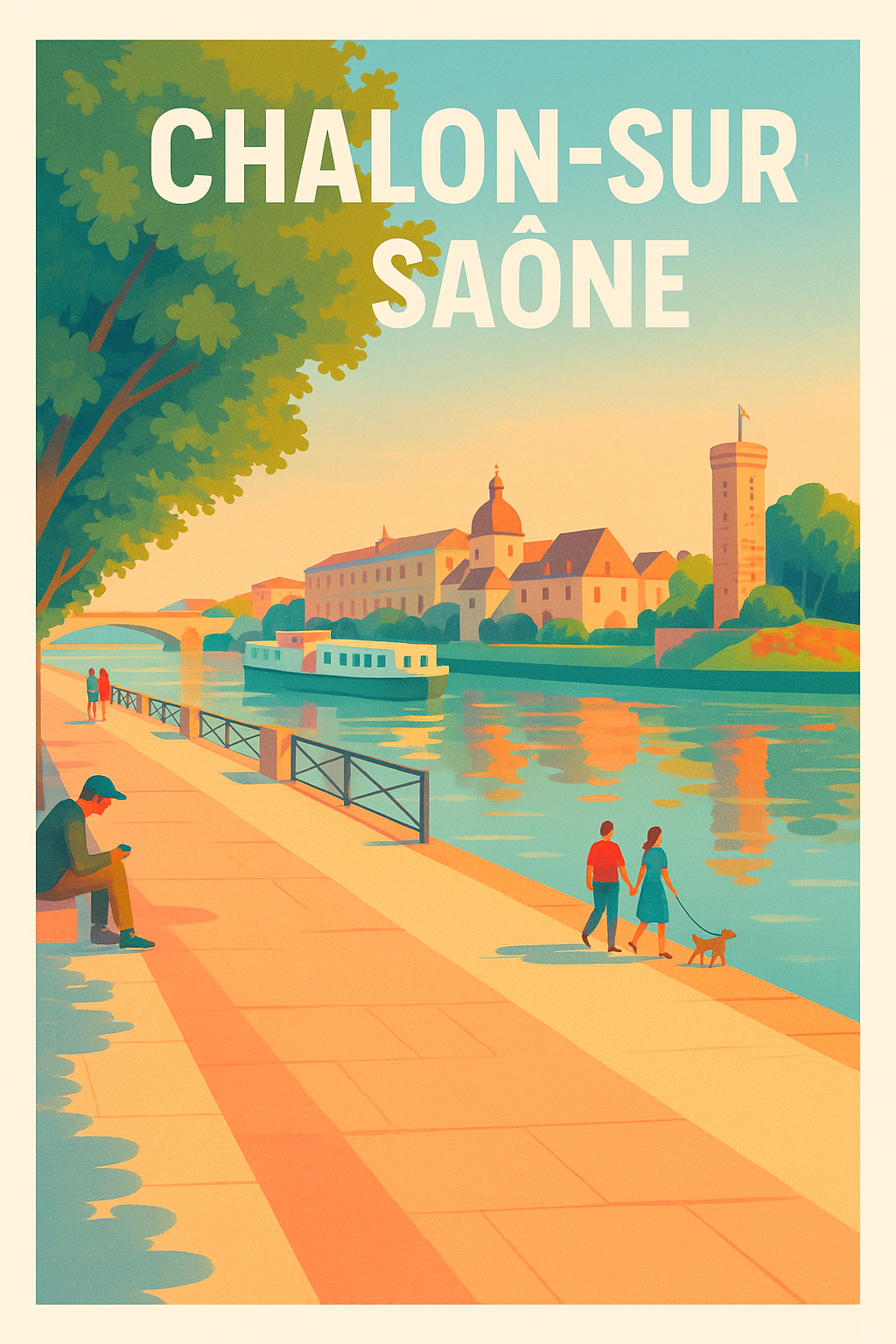 Affiche de Chalon-sur-Saône - Balade au fil de l'eau