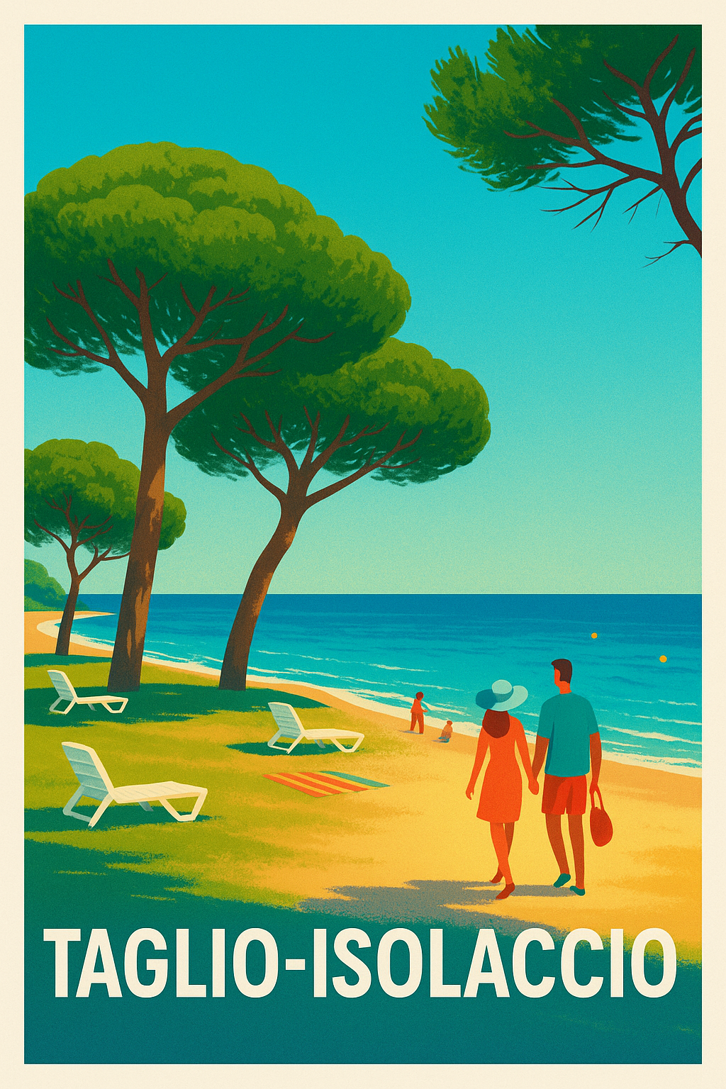 Affiche Taglio-Isolaccio — Échappée balnéaire ensoleillée · poster d'art de Taglio-Isolaccio