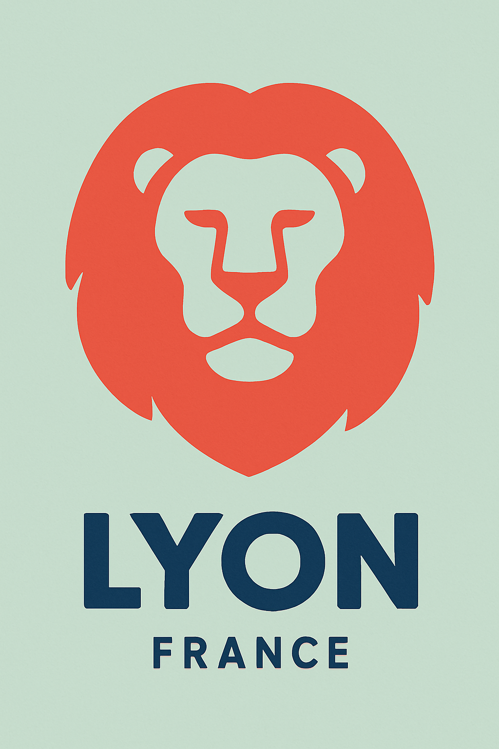 Affiche de Lyon - Emblème du Lion puissant