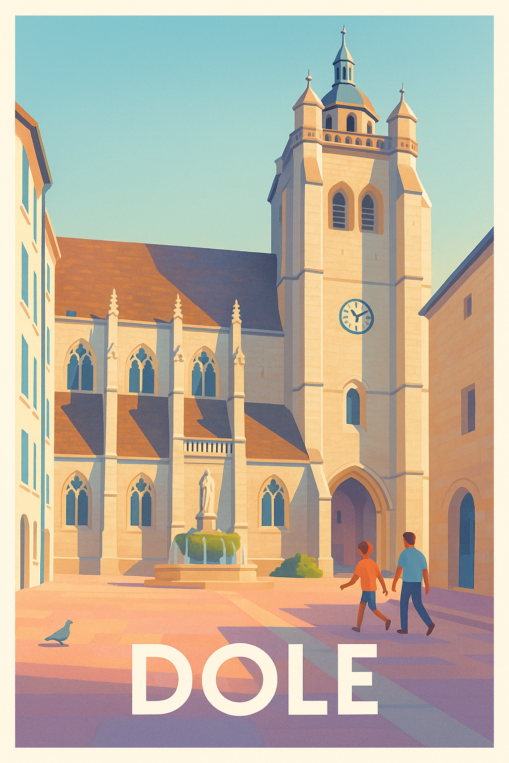 Affiche Dole — Charme et sérénité au cœur de la cité historique · poster d'art de Dole
