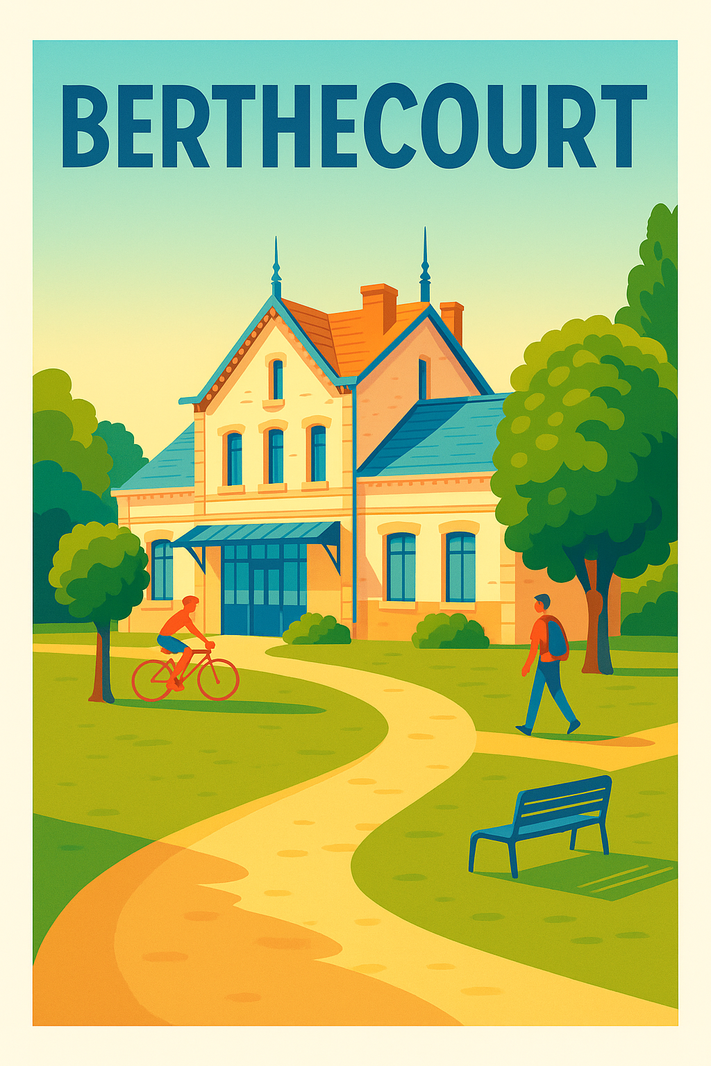Affiche de Berthecourt - Charme paisible et nature hospitalière