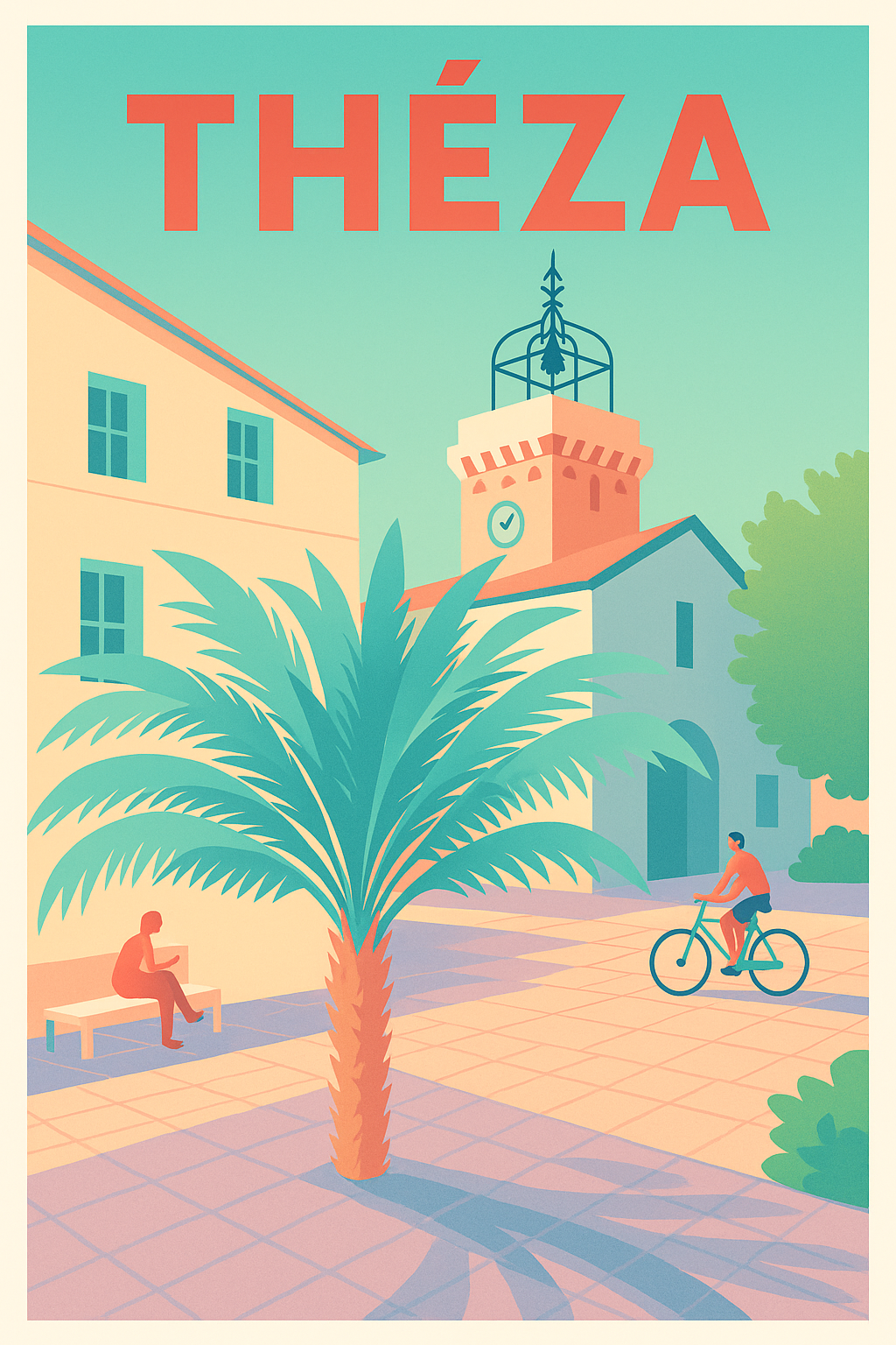 Affiche de Théza - Tranquillité et charme méridional