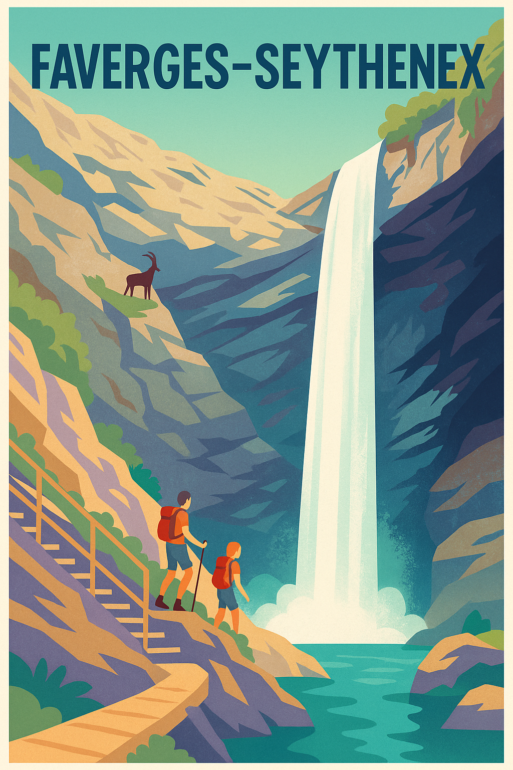 Affiche de Faverges-Seythenex - L'appel des cascades et montagnes sauvages