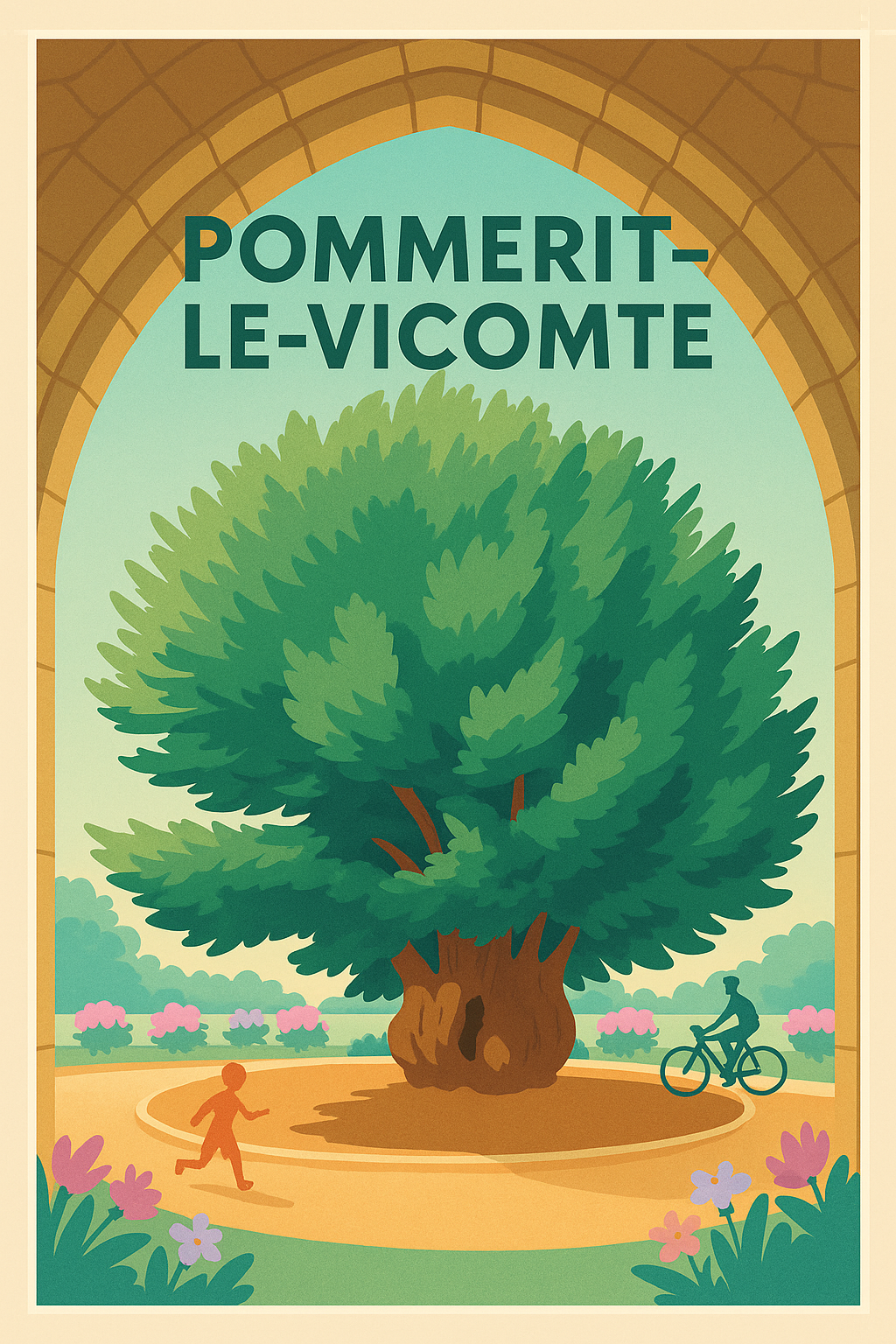 Affiche de Pommerit-le-Vicomte - L'arbre emblématique au cœur de la nature