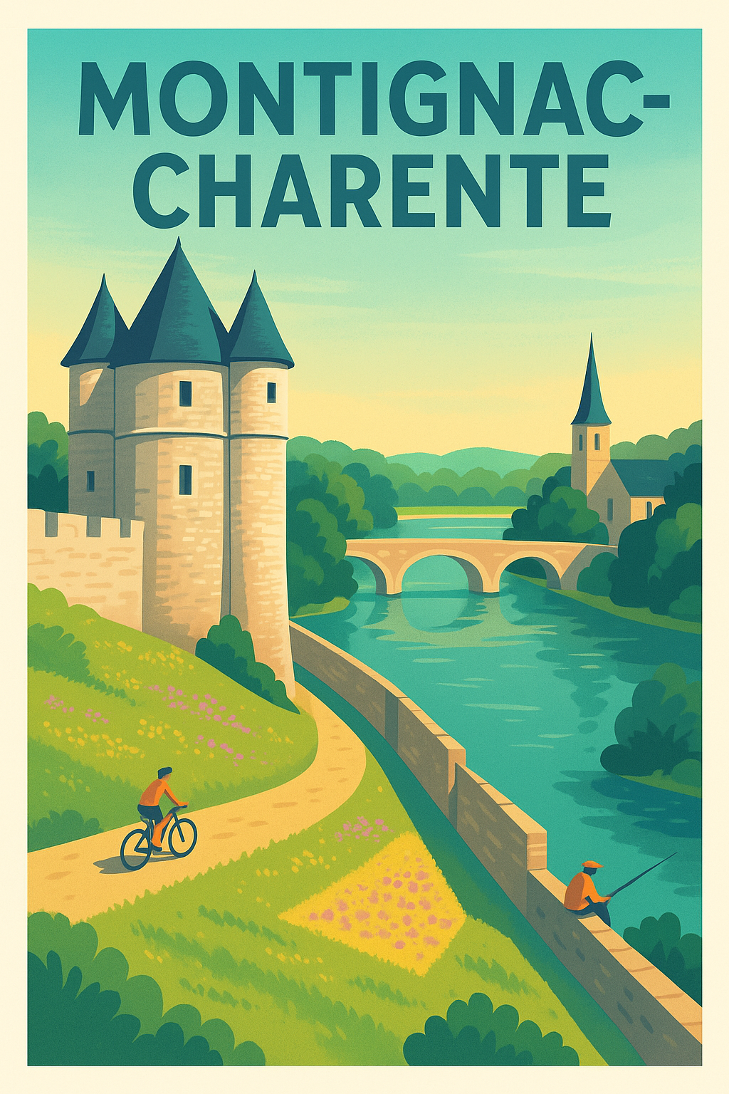 Affiche de Montignac-Charente - L'élégance historique au fil de l'eau