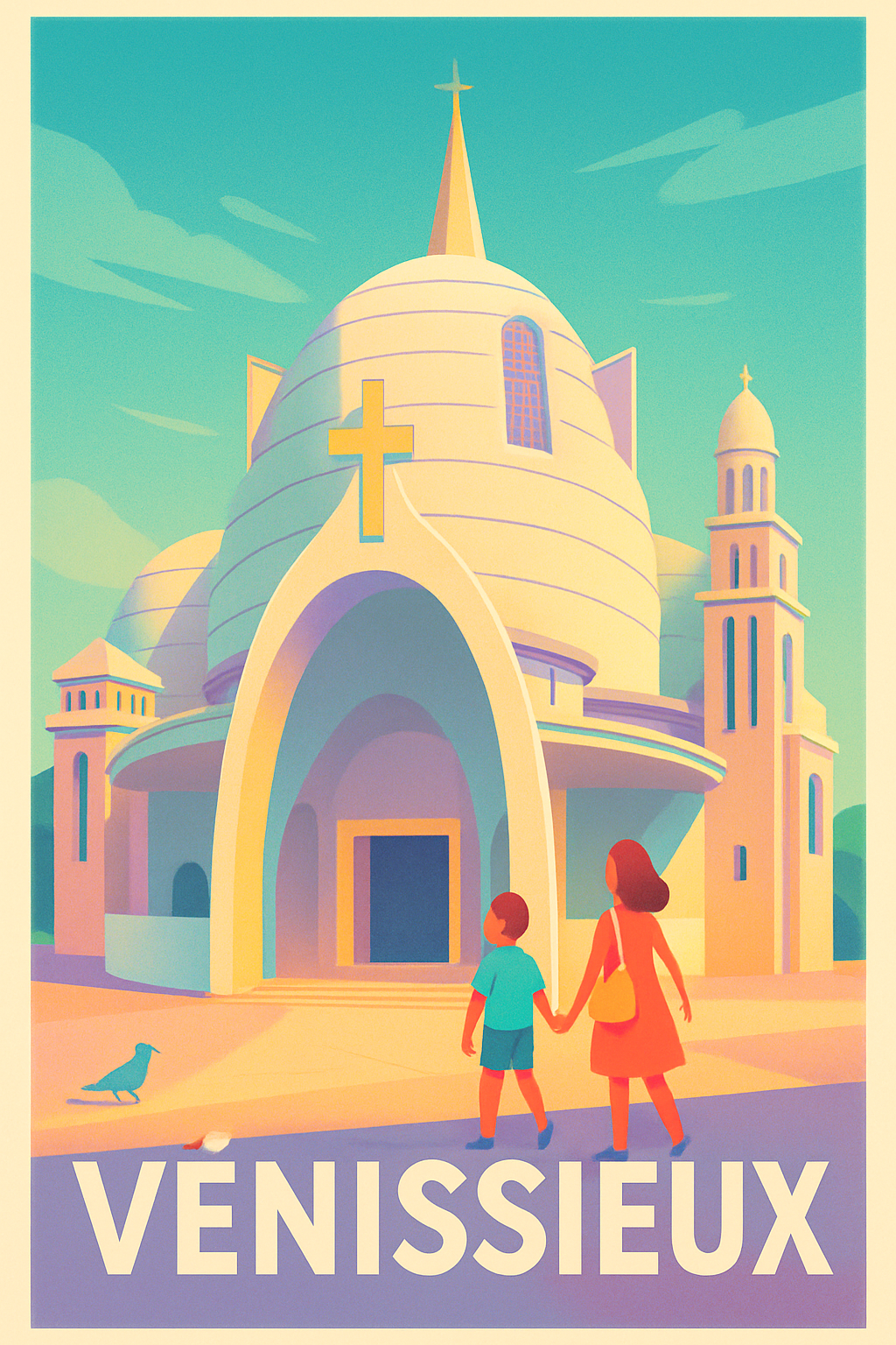 Affiche de Vénissieux - Splendeur architecturale et douceur de vivre