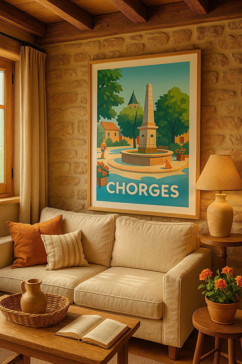 Affiche Chorges — Sérénité au cœur du village · poster d'art de Chorges