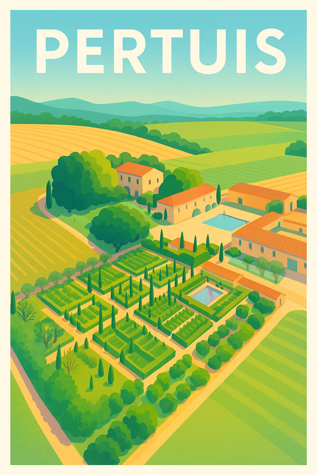 Affiche de Pertuis - Charme et sérénité en Provence
