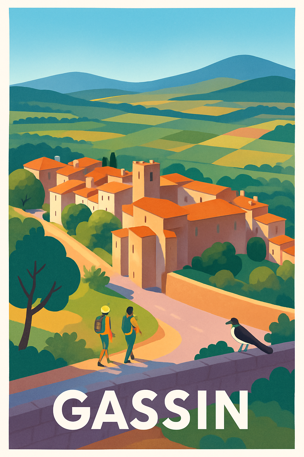 Affiche de Gassin - Village perché et panoramas ensoleillés