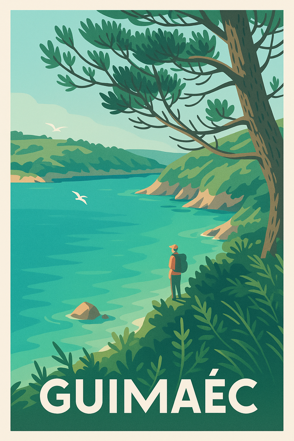 Affiche de Guimaéc - Évasion Nature et Vue Panoramique