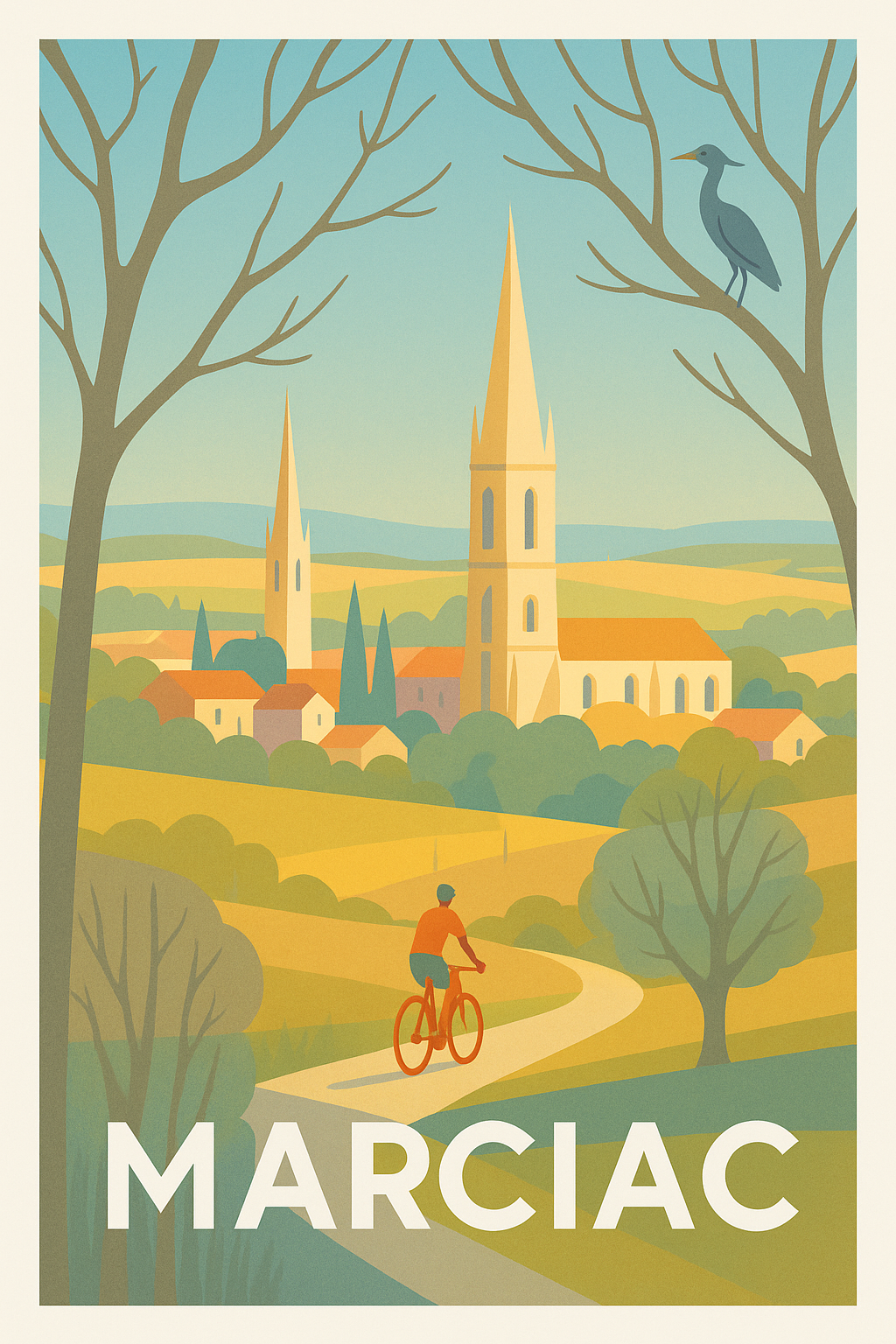 Affiche Marciac — Évasion champêtre et douceur de vivre · poster d'art de Marciac