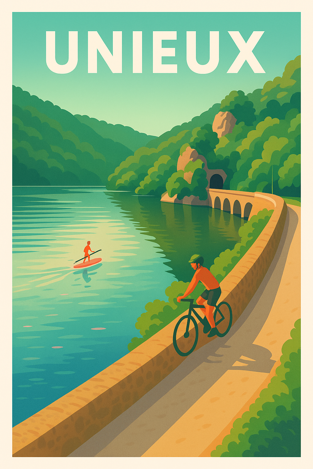 Affiche de Unieux - Évasion nature et sports au fil de l'eau