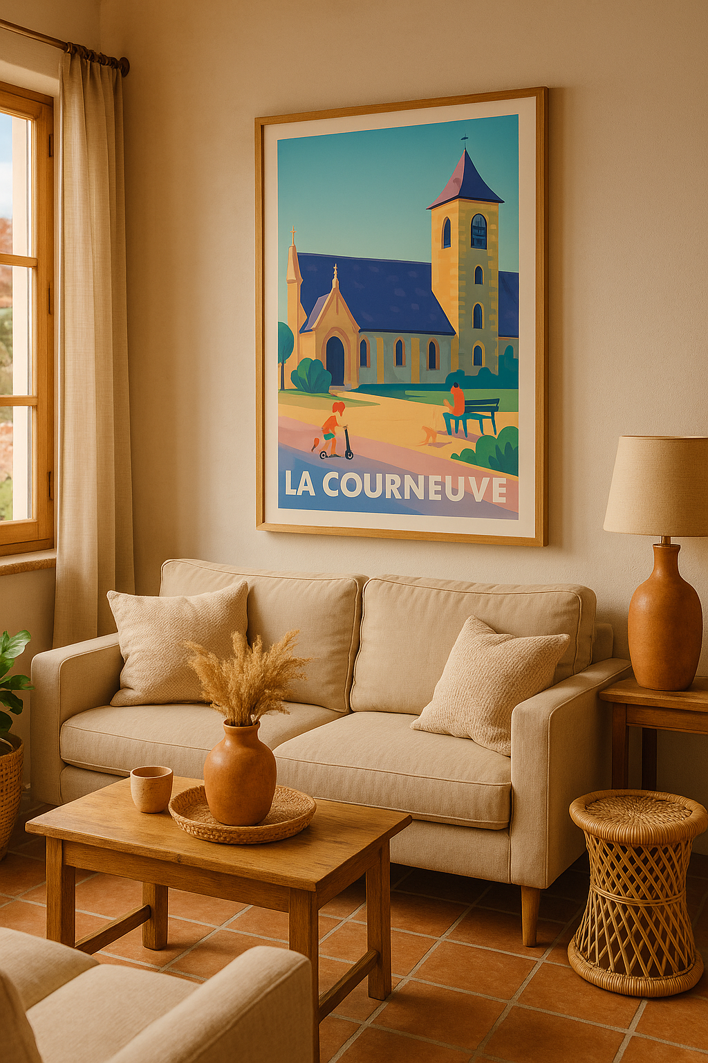 Mise en situation Affiche La Courneuve - Charme et sérénité au cœur de la ville