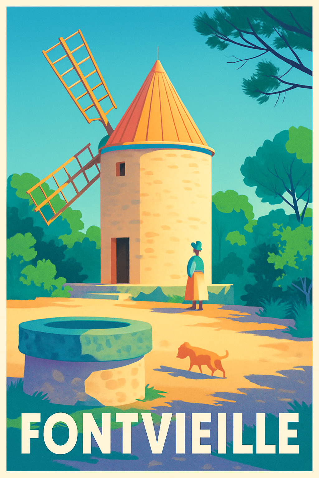 Affiche de Fontvieille - Charme et sérénité provençale