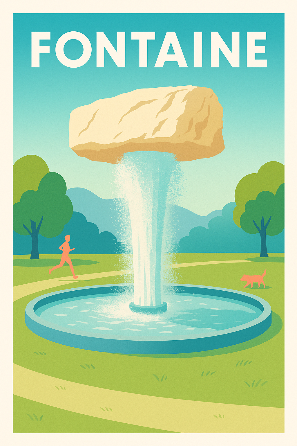 Affiche de Fontaine - L'art de l'eau en suspension