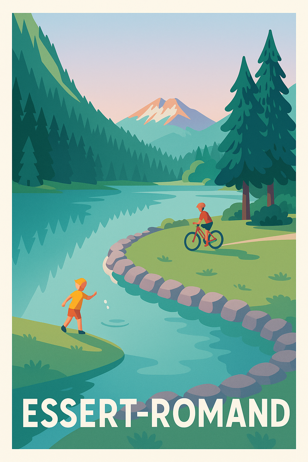 Affiche Essert-Romand — Nature et loisirs en harmonie · poster d'art de Essert-Romand