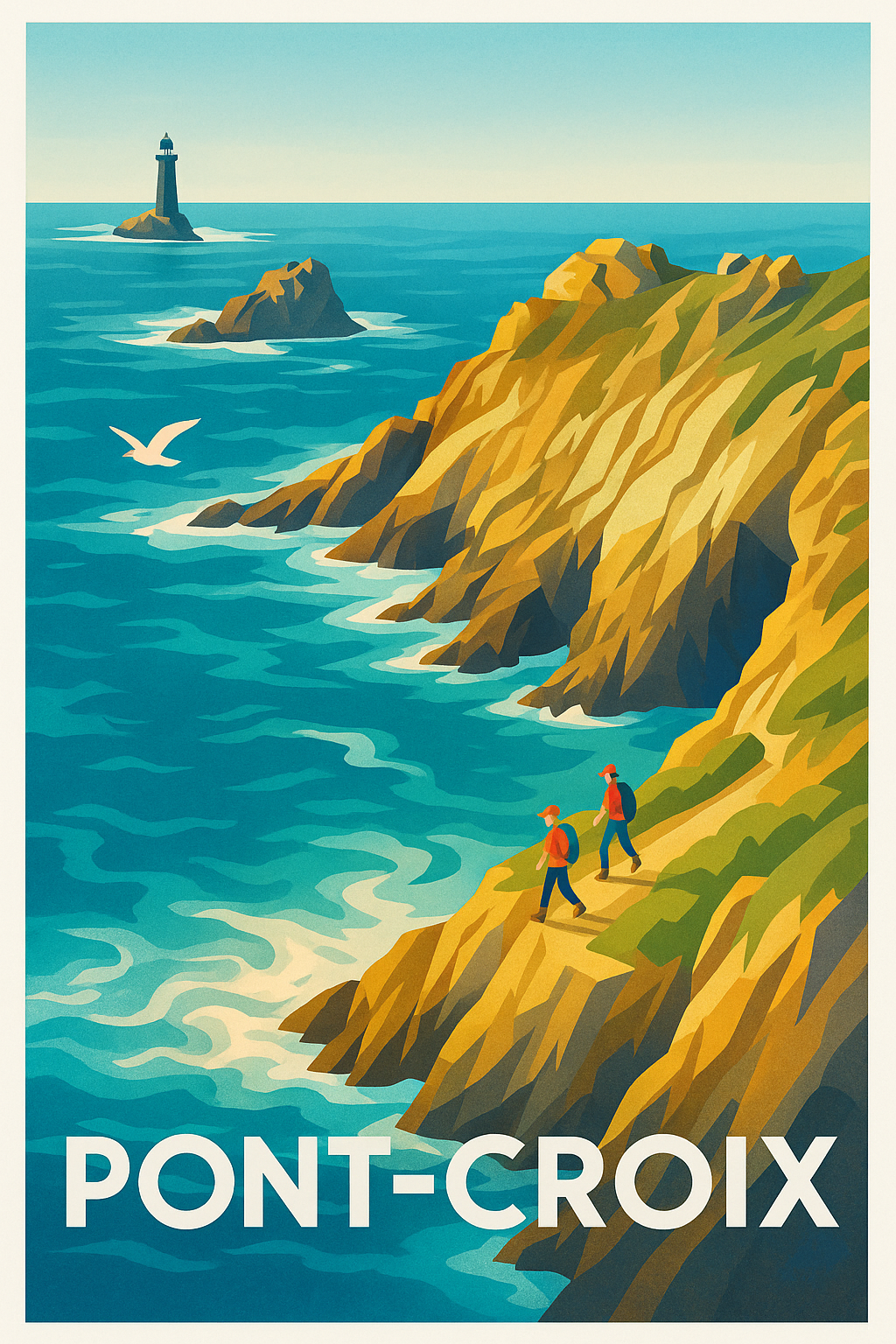 Affiche de Pont-Croix - Évasion au bord des falaises bretonnes