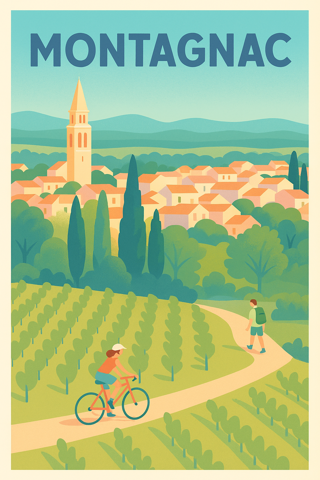 Affiche de Montagnac - Une escapade bucolique au cœur des vignes