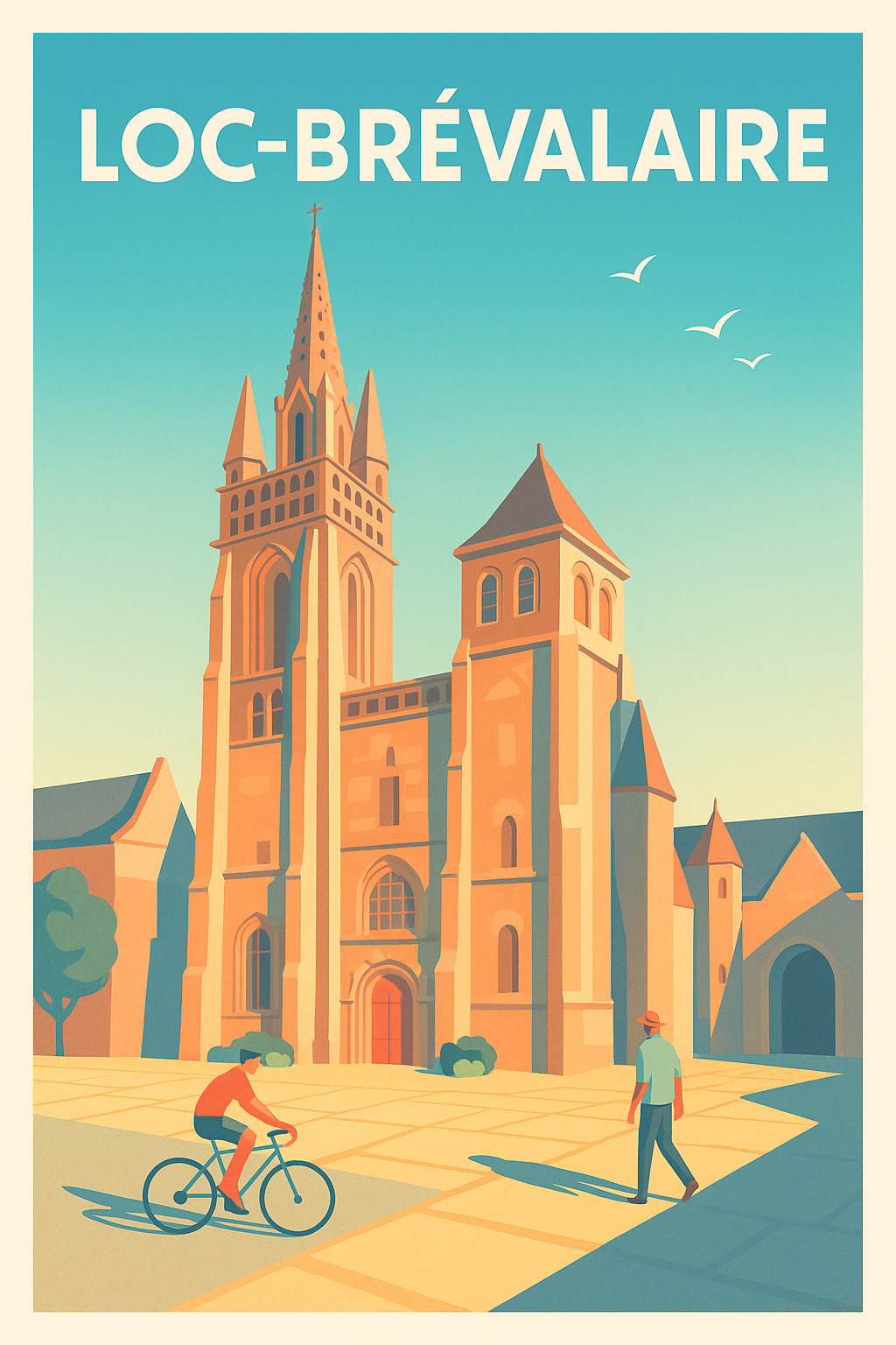Affiche Loc-Brévalaire — Charme et Sérénité au Cœur de la Ville · poster d'art de Loc-Brévalaire