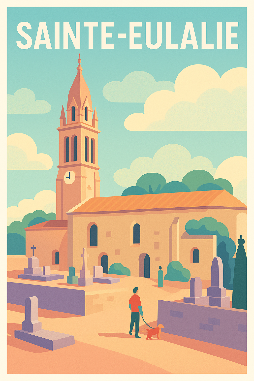 Affiche de Sainte-Eulalie - Un coin de sérénité et patrimoine
