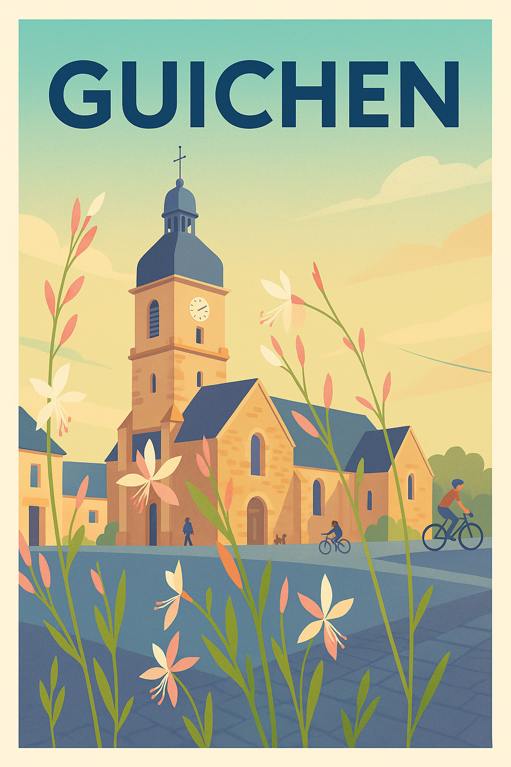 Affiche de Guichen - Charme bucolique et patrimoine breton