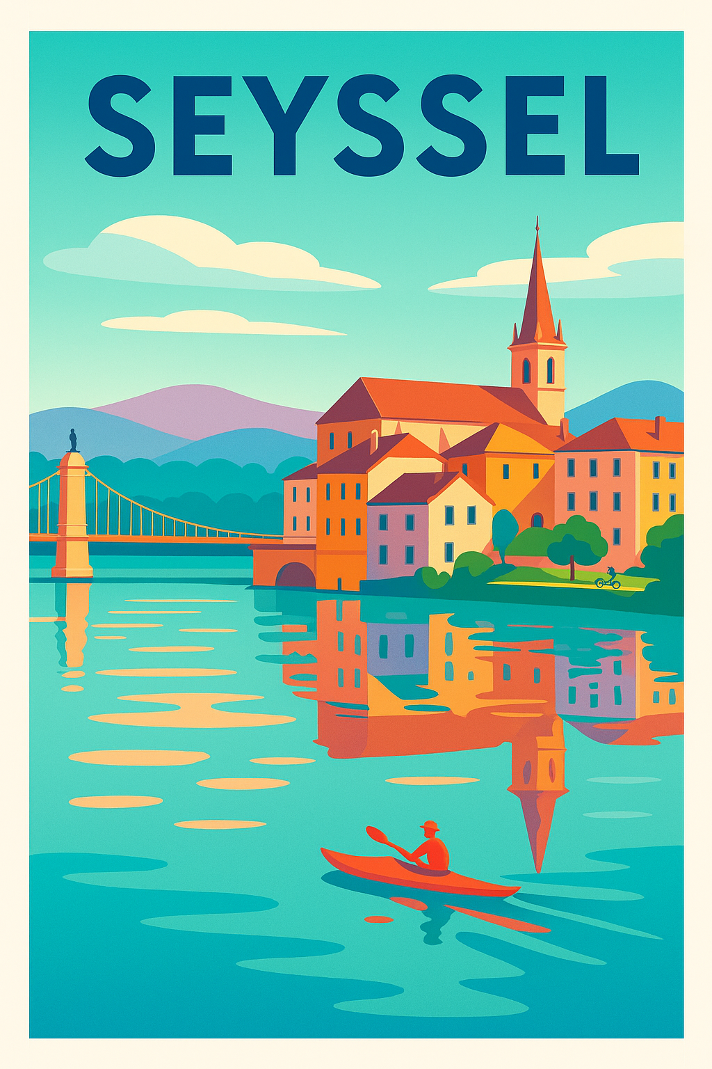 Affiche de Seyssel - Voyage au cœur d'une charmante cité au bord de l'eau