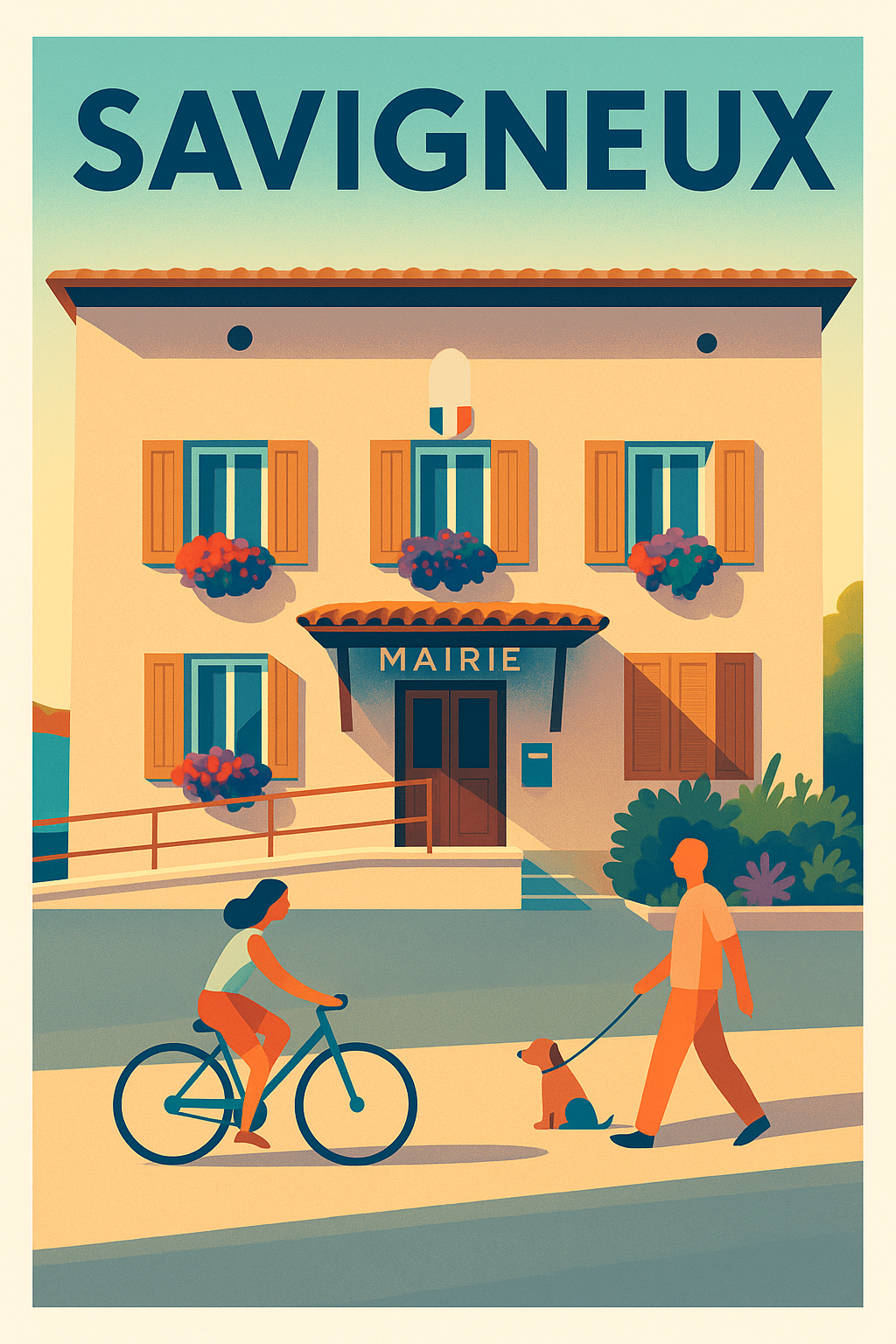 Affiche de Savigneux - Charme paisible et quotidien animé