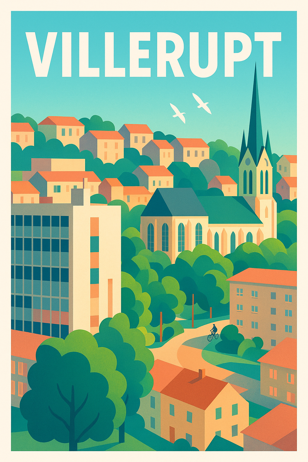 Affiche de Villerupt - Charme paisible et verdoyant