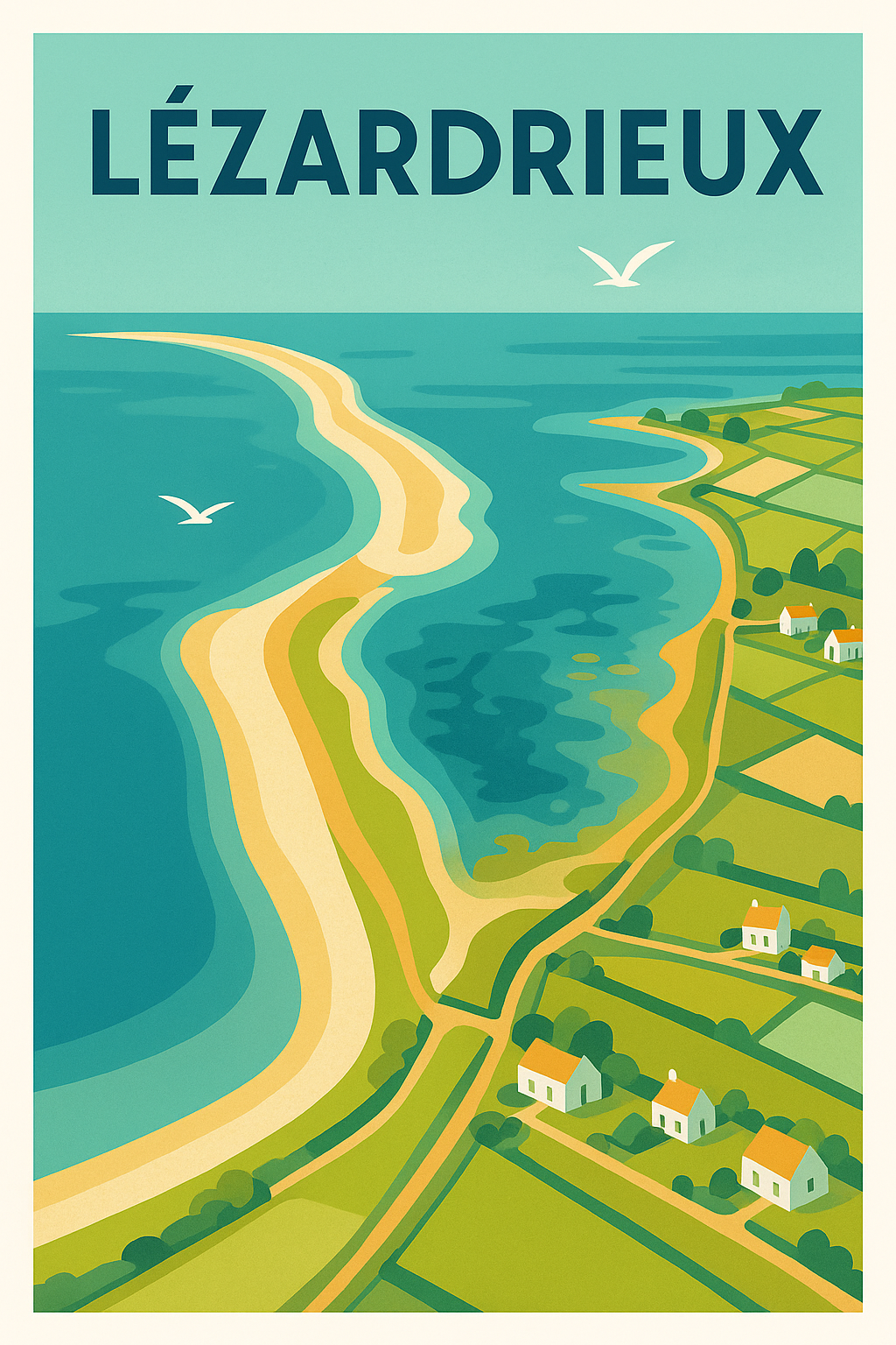 Affiche de Lézardrieux - Charme côtier et campagne bretonne
