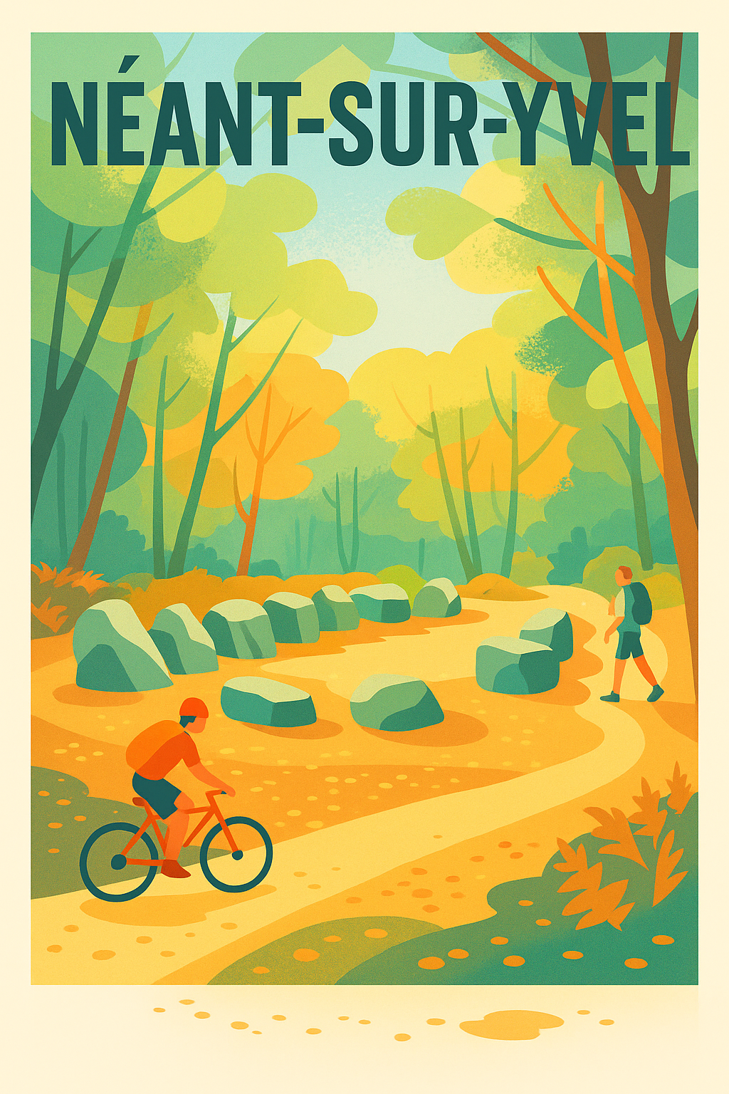 Affiche de Néant-sur-Yvel - Évasion nature à vélo et à pied