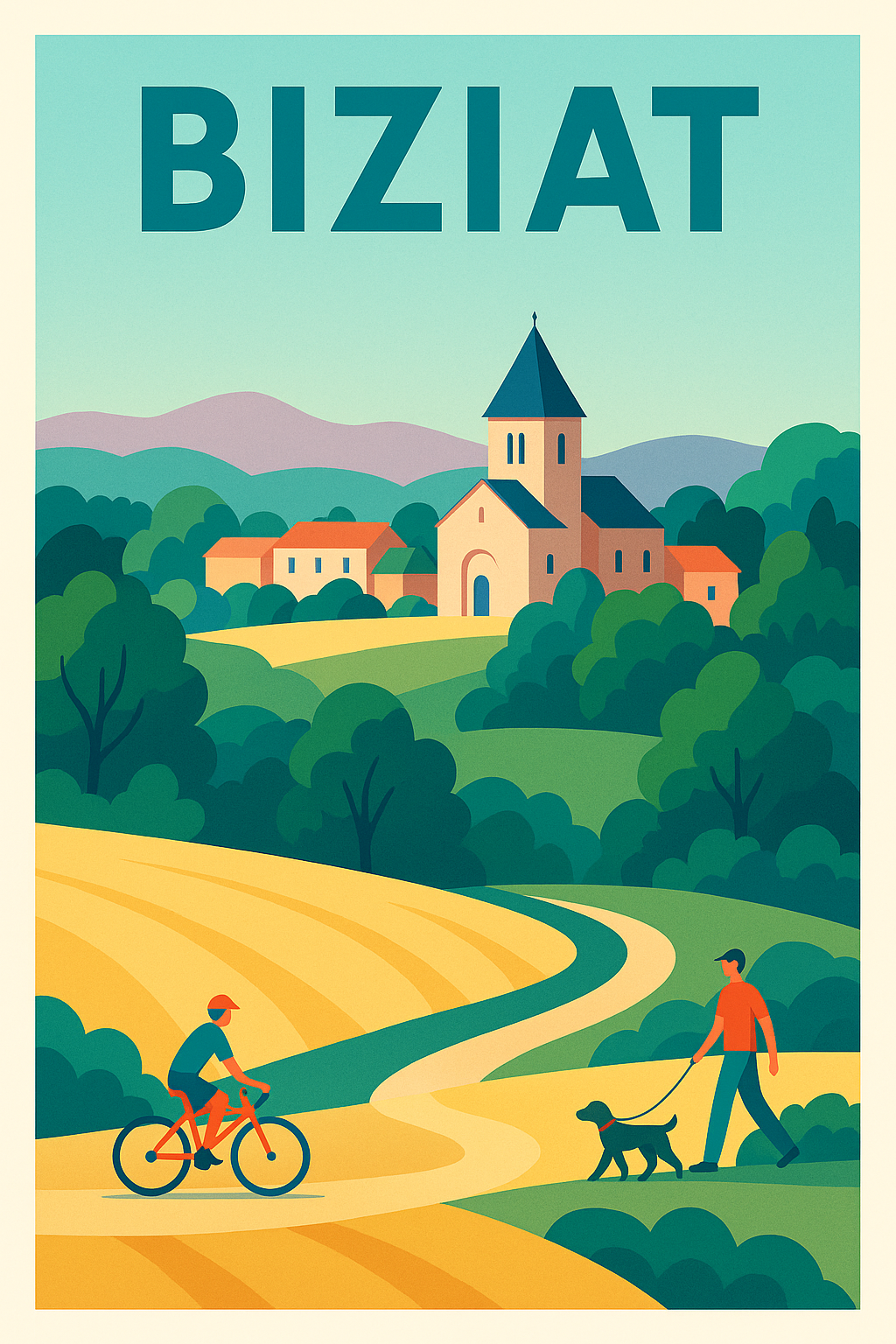 Affiche de Biziat - L'art de la campagne paisible